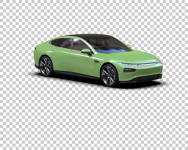 Escena de un coche moderno aislado en el fondo Ilustración de renderización 3D