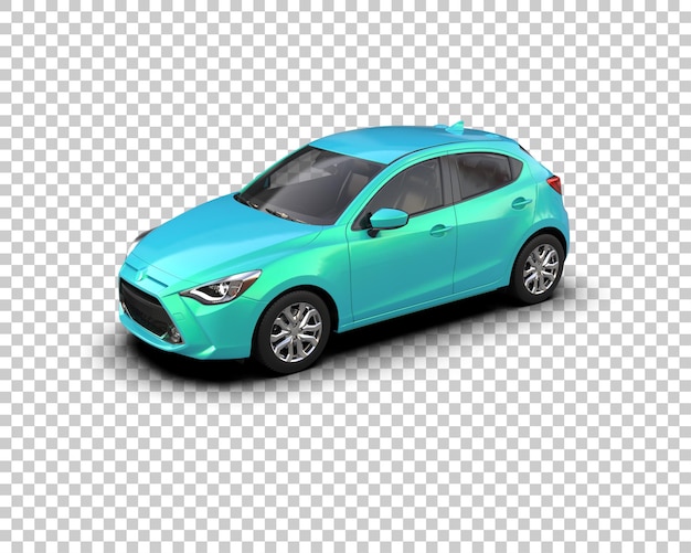 Escena de un coche moderno aislado en el fondo Ilustración de renderización 3D