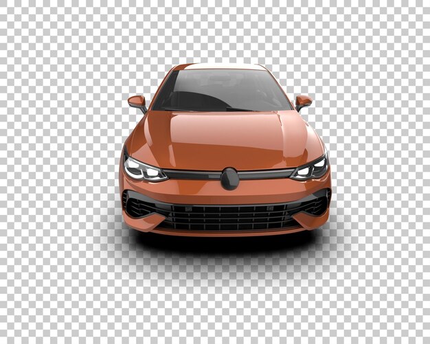 Escena de un coche moderno aislado en el fondo Ilustración de renderización 3D