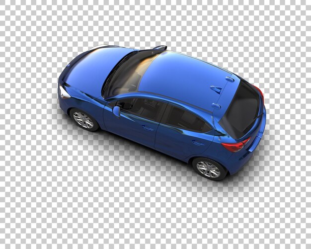 Escena de un coche moderno aislado en el fondo Ilustración de renderización 3D