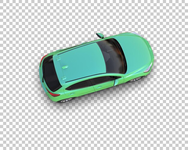 Escena de un coche moderno aislado en el fondo Ilustración de renderización 3D