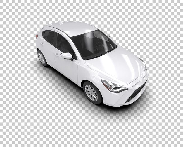 Escena de un coche moderno aislado en el fondo Ilustración de renderización 3D