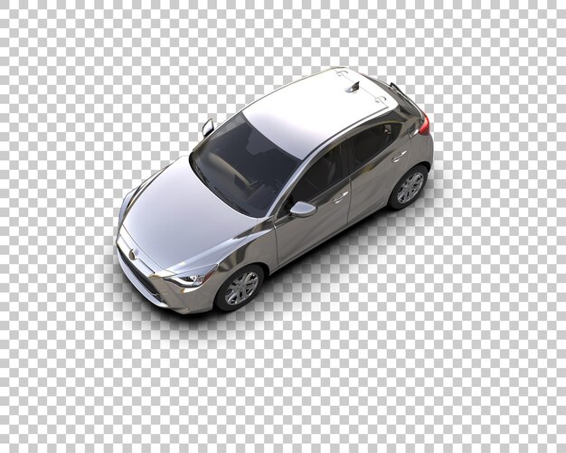 Escena de un coche moderno aislado en el fondo Ilustración de renderización 3D