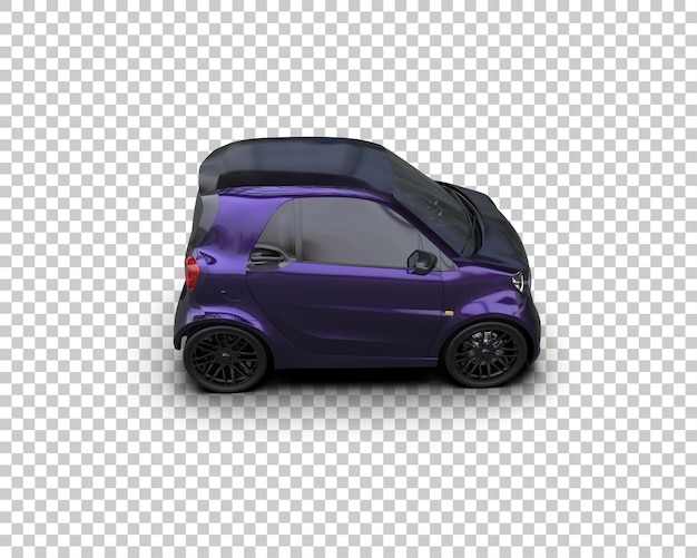 Escena de un coche moderno aislado en el fondo Ilustración de renderización 3D