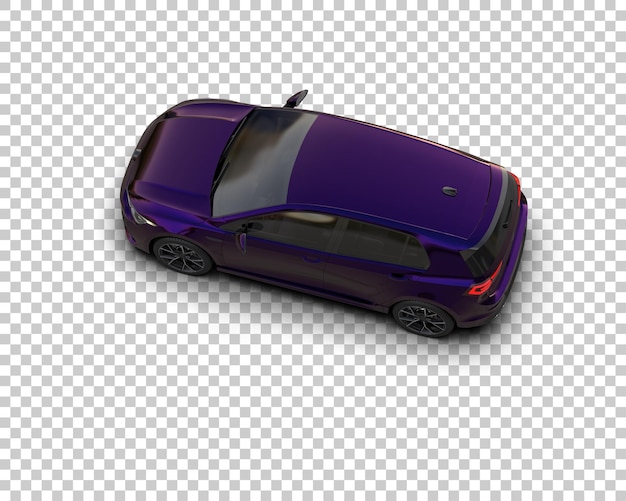 Escena de un coche moderno aislado en el fondo Ilustración de renderización 3D