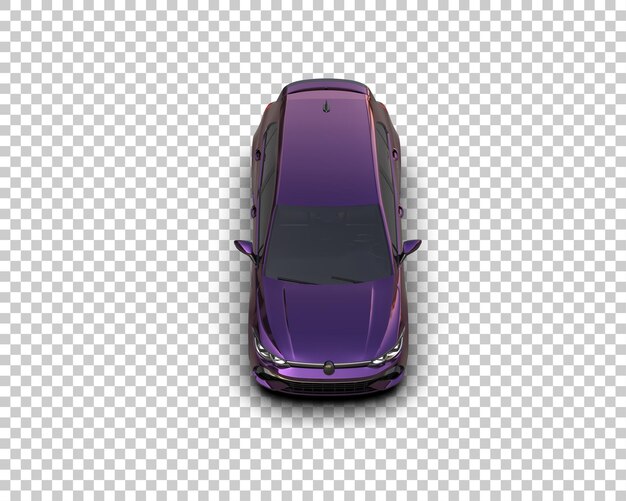Escena de un coche moderno aislado en el fondo Ilustración de renderización 3D