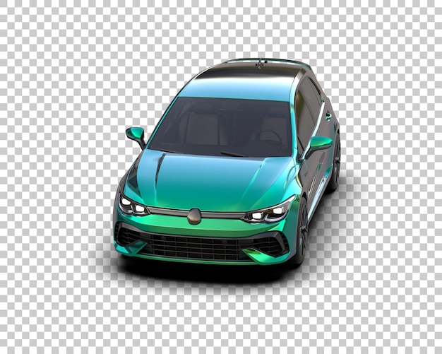 Escena de un coche moderno aislado en el fondo Ilustración de renderización 3D