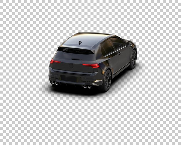 Escena de un coche moderno aislado en el fondo Ilustración de renderización 3D