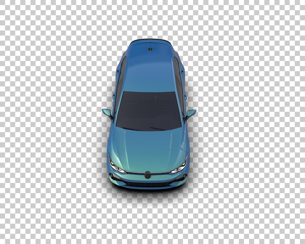Escena de un coche moderno aislado en el fondo Ilustración de renderización 3D
