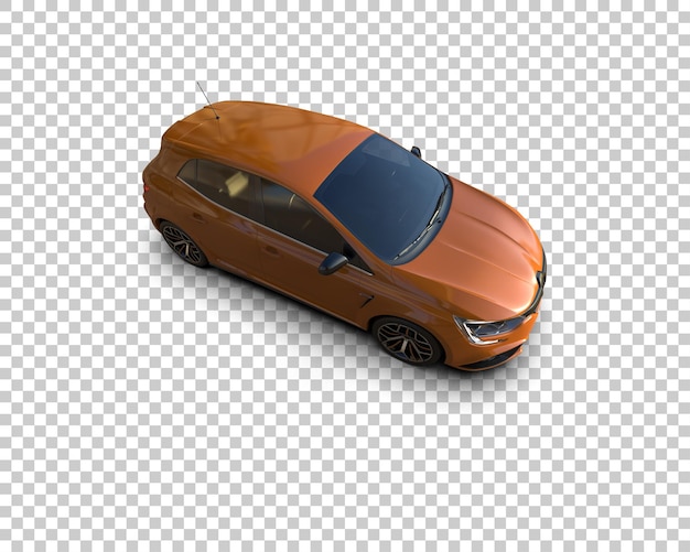 Escena de un coche moderno aislado en el fondo Ilustración de renderización 3D