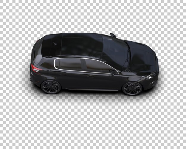 Escena de un coche moderno aislado en el fondo Ilustración de renderización 3D