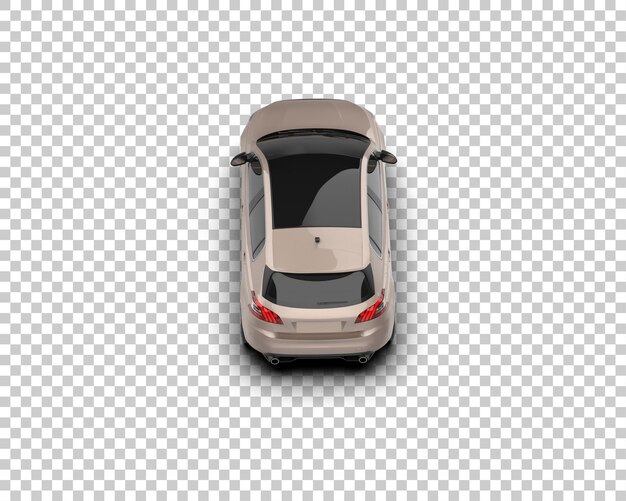 Escena de un coche moderno aislado en el fondo Ilustración de renderización 3D