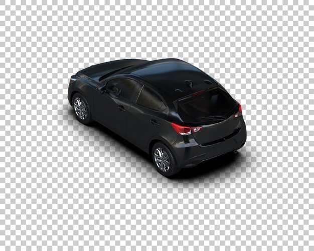 Escena de un coche moderno aislado en el fondo Ilustración de renderización 3D