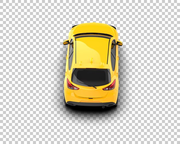 Escena de un coche moderno aislado en el fondo Ilustración de renderización 3D