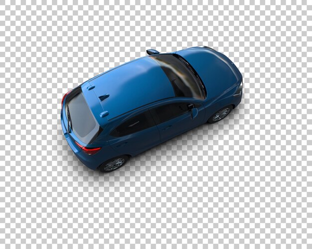 Escena de un coche moderno aislado en el fondo Ilustración de renderización 3D
