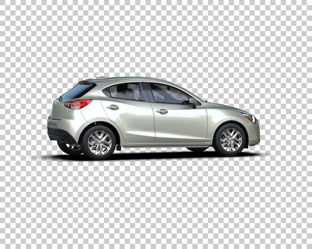 Escena de un coche moderno aislado en el fondo Ilustración de renderización 3D