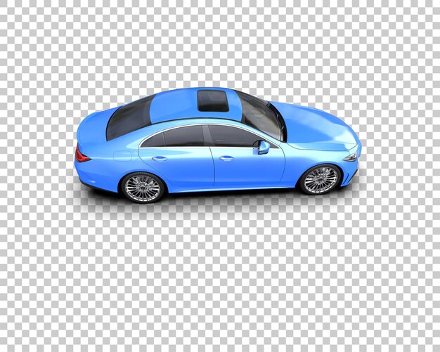 Escena de un coche moderno aislado en el fondo Ilustración de renderización 3D