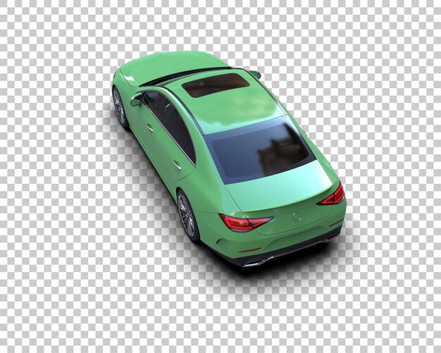 Escena de un coche moderno aislado en el fondo Ilustración de renderización 3D