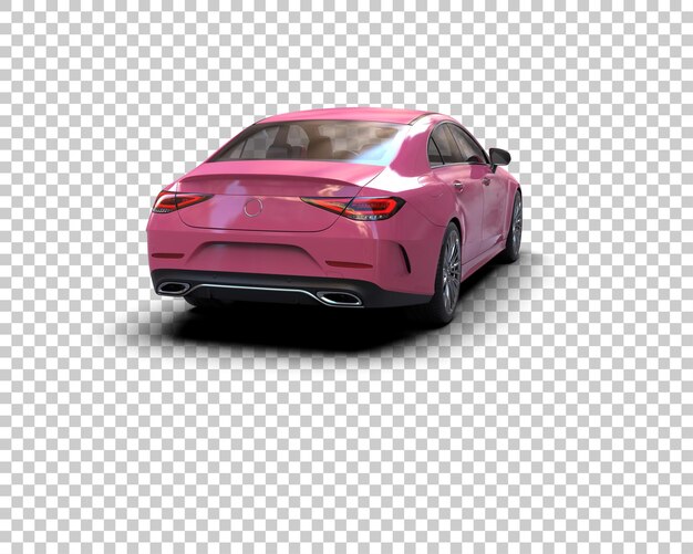 Escena de un coche moderno aislado en el fondo Ilustración de renderización 3D