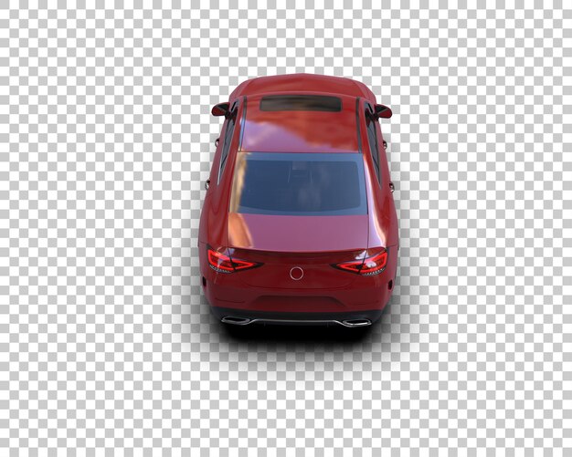 Escena de un coche moderno aislado en el fondo Ilustración de renderización 3D
