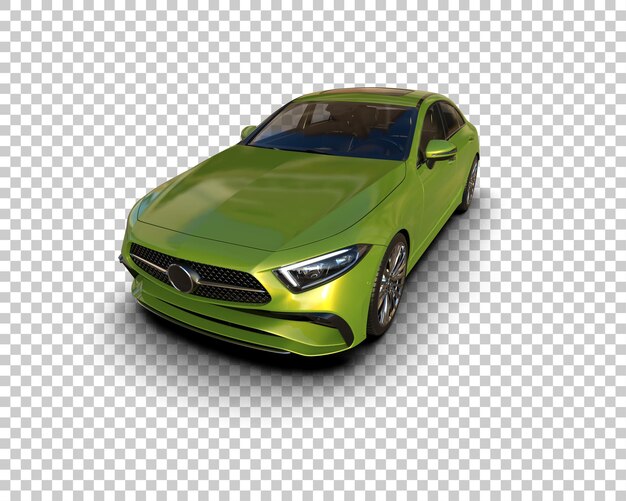 Escena de un coche moderno aislado en el fondo Ilustración de renderización 3D