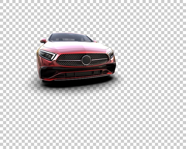 Escena de un coche moderno aislado en el fondo Ilustración de renderización 3D