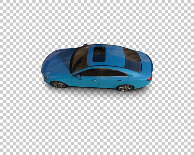 Escena de un coche moderno aislado en el fondo Ilustración de renderización 3D