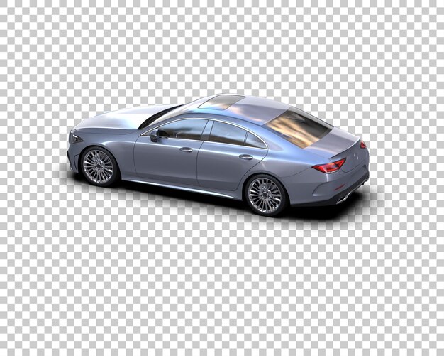 Escena de un coche moderno aislado en el fondo Ilustración de renderización 3D