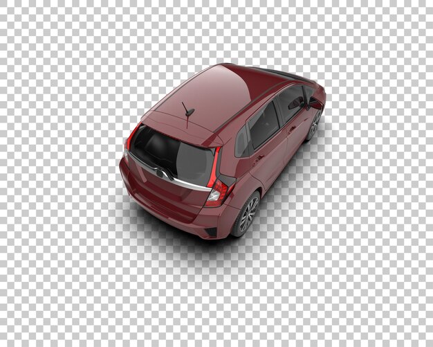 Escena de un coche moderno aislado en el fondo Ilustración de renderización 3D