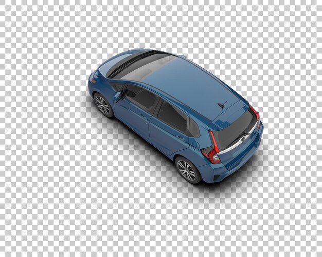 Escena de un coche moderno aislado en el fondo Ilustración de renderización 3D