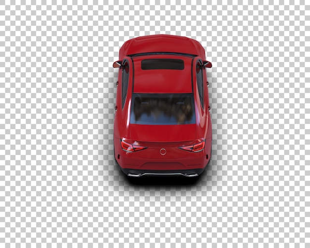 Escena de un coche moderno aislado en el fondo Ilustración de renderización 3D