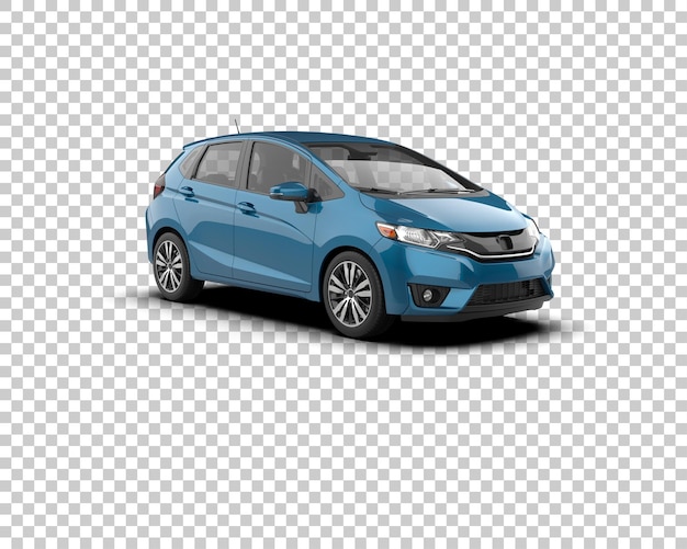 Escena de un coche moderno aislado en el fondo Ilustración de renderización 3D