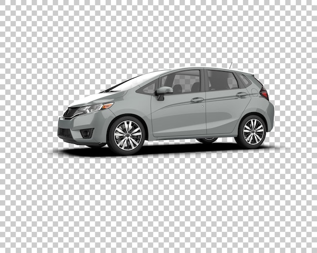 Escena de un coche moderno aislado en el fondo Ilustración de renderización 3D