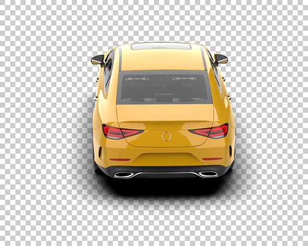 Escena de un coche moderno aislado en el fondo Ilustración de renderización 3D
