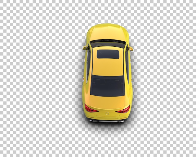 Escena de un coche moderno aislado en el fondo Ilustración de renderización 3D