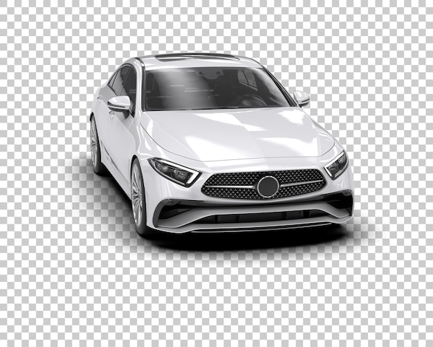 Escena de un coche moderno aislado en el fondo Ilustración de renderización 3D