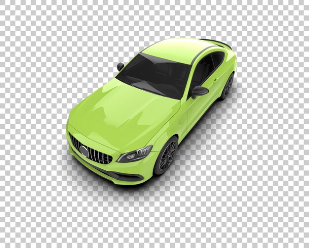 Escena de un coche moderno aislado en el fondo Ilustración de renderización 3D