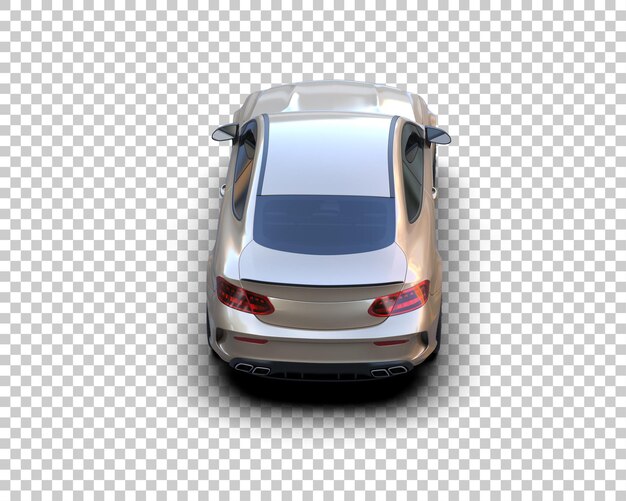 Escena de un coche moderno aislado en el fondo Ilustración de renderización 3D