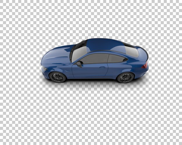 Escena de un coche moderno aislado en el fondo Ilustración de renderización 3D