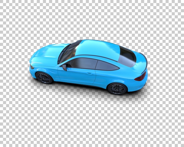 Escena de un coche moderno aislado en el fondo Ilustración de renderización 3D