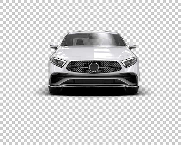 Escena de un coche moderno aislado en el fondo Ilustración de renderización 3D