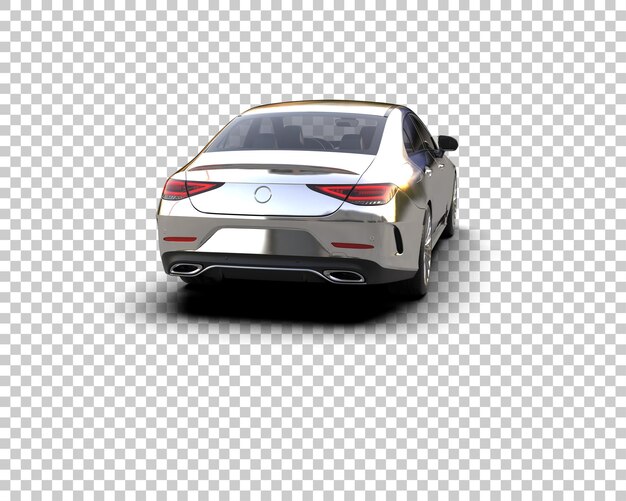 Escena de un coche moderno aislado en el fondo Ilustración de renderización 3D