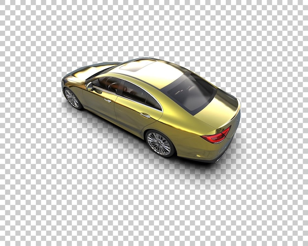 Escena de un coche moderno aislado en el fondo Ilustración de renderización 3D