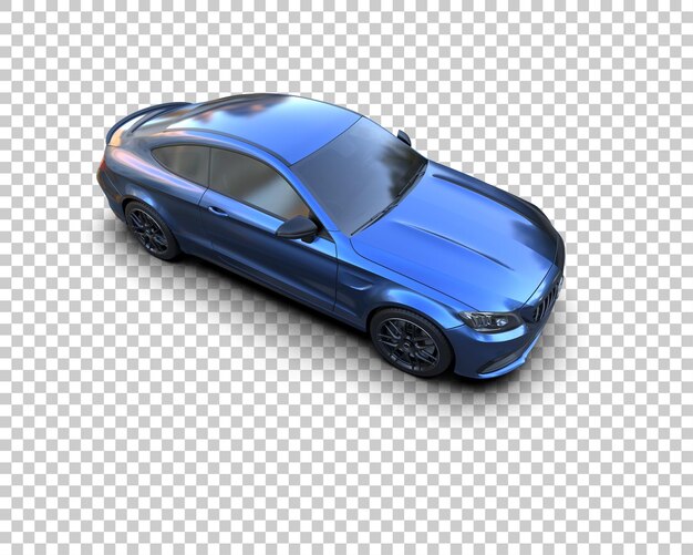 Escena de un coche moderno aislado en el fondo Ilustración de renderización 3D