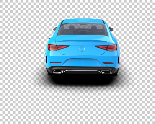 Escena de un coche moderno aislado en el fondo Ilustración de renderización 3D