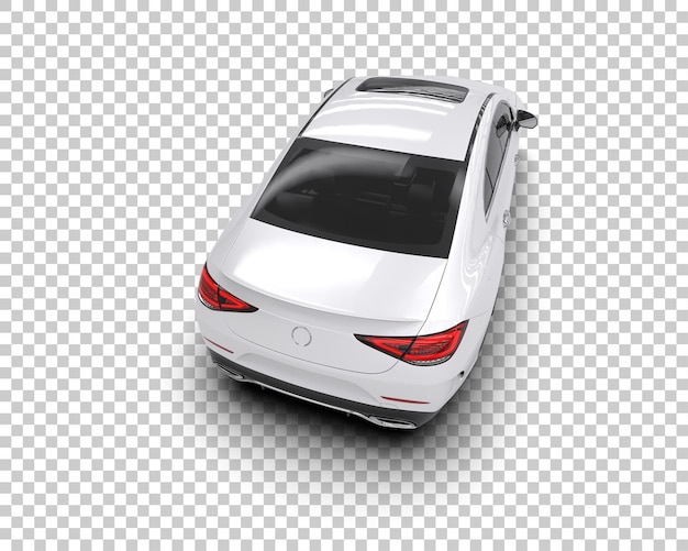 Escena de un coche moderno aislado en el fondo Ilustración de renderización 3D