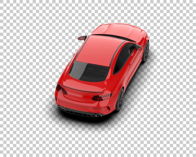 Escena de un coche moderno aislado en el fondo Ilustración de renderización 3D