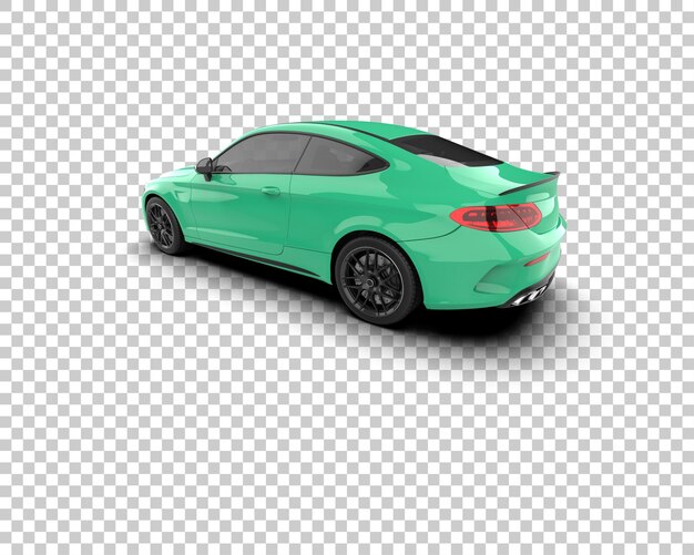 Escena de un coche moderno aislado en el fondo Ilustración de renderización 3D