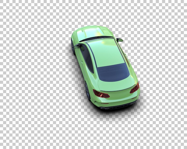 Escena de un coche moderno aislado en el fondo Ilustración de renderización 3D