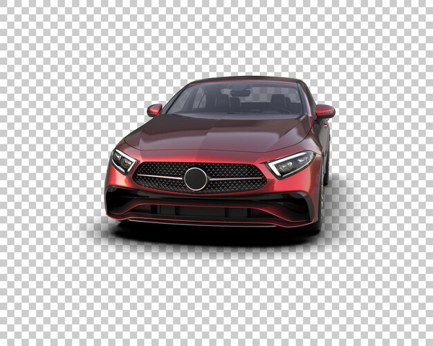 Escena de un coche moderno aislado en el fondo Ilustración de renderización 3D